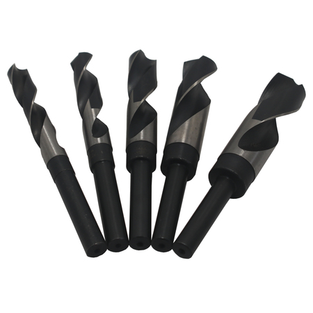 DRILL AMERICA 9/16"-1" 5Pc. HSS Reduced Shank Drill Bit Set, Shank Type: Round POUD/ARSD